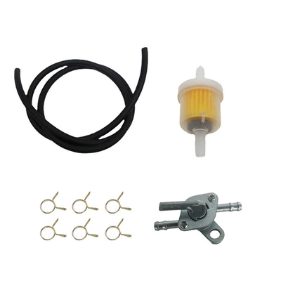 Motorcycle Modified One in and One Out Oil Switch Gasoline Filter Kit (Motosiklet ləvazimatları və aksesuarları) - black