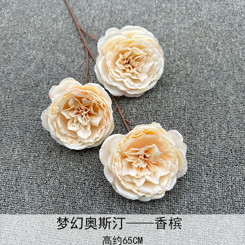 Artificial Rosa sola franela Rosa flor artificial boda decoración del hotel decoración del hogar arreglo de flores flor artificial Rose