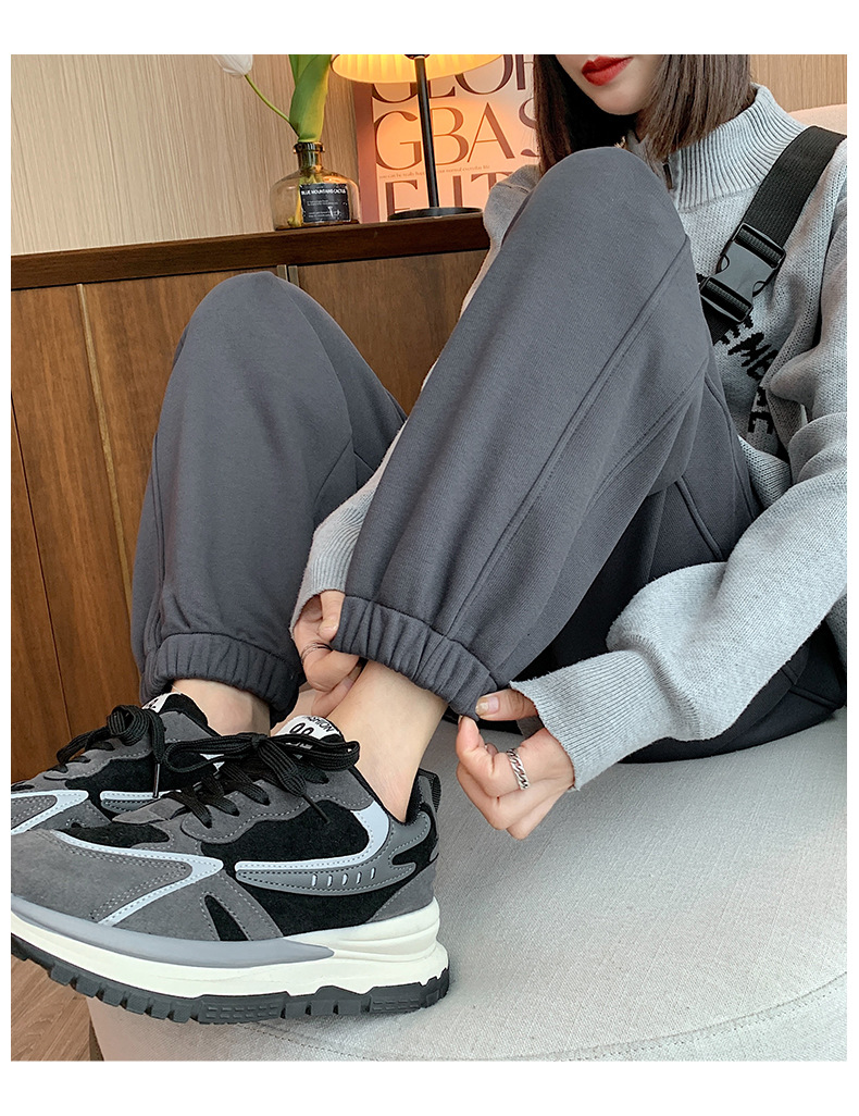Fleece and thickened sportswear pants for women, new autumn and winter style, loose and versatile, tight-fitting, small label, casual and warm sweatpants pic 27
