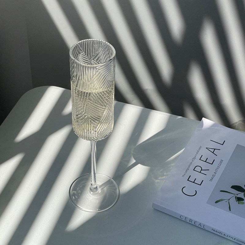 Taza con textura ins, cóctel de champán, copa de vino de frutas, jugo, burbujas, bebida fría, copa de vino casera, regalo, copa de vino tinto