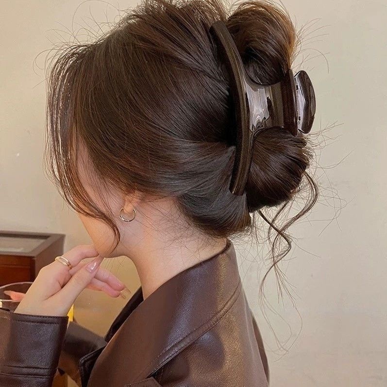 2026 nuevo clip de cabello ondulado clip de cabello de tiburón grande clip de cabello de mujer detrás de la cabeza de alta sensación clip de cabello accesorios para el cabello