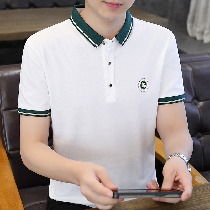 Taobaoke-5077-P32-2024 Camisa POLO de color sólido de alta calidad de verano Camiseta de manga corta para jóvenes-Verano 13