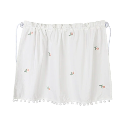 Car curtains bear car side window - cotton-wool-ball-embroidery-curtain-tulip