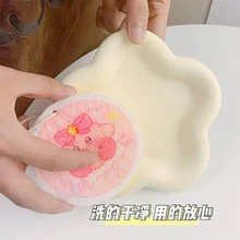 Санрио сжатая древесная целлюлоза, губка для мытья посуды, кухонная мочалка, артефакт для очистки кастрюль, впитывающий губчатый брусок