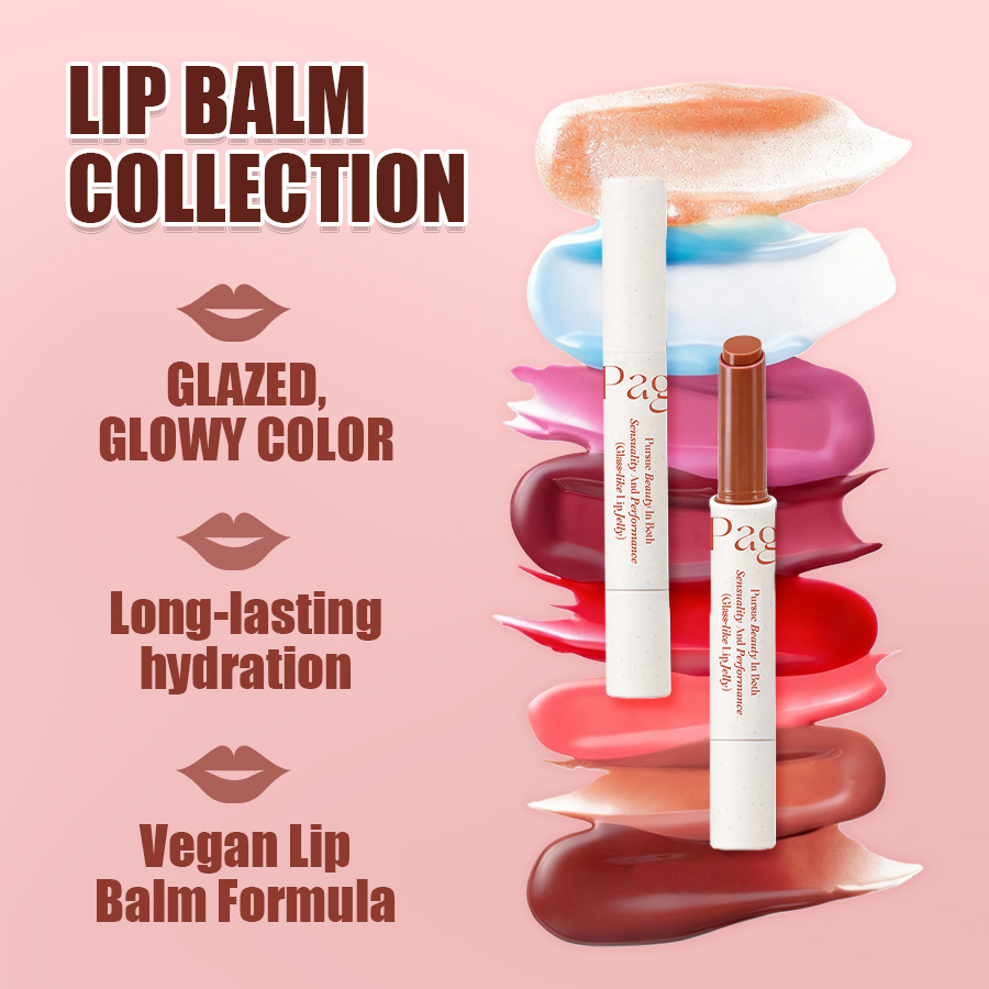 Cross-border PAGE VINE Lipstick transparente con brillo de agua, labios brillantes, maquillaje perlado, no es fácil de descolorar y blanquear. image 4