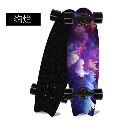 Maple Land Surfboard Fish Tail Board Beginner Commuter Street Simulator Single Kick Big Fish Board Direct Manufacturer Sale