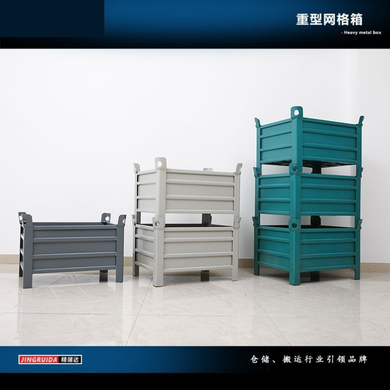 Storage Cage Iron Box Can Be Hoisted and Transported with Warranty and Load-Bearing Professional Metal Turnover Box Large Size Iron Frame