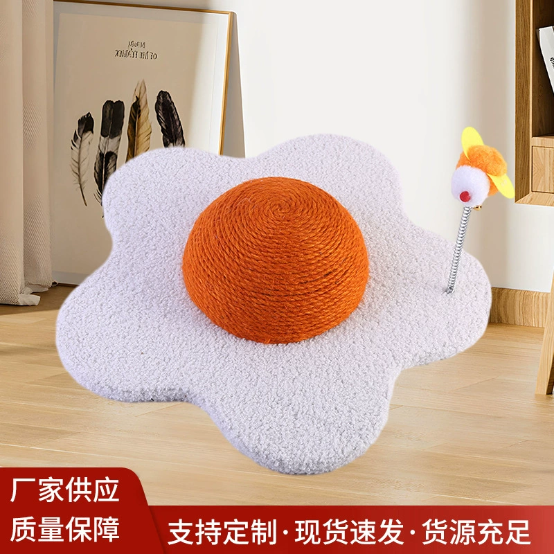 Новая лежанка-краталка для кошек из сизаля, нелиняющая, в форме цветка, с лежанкой для кошек, доска для когтей, игрушка для кошек