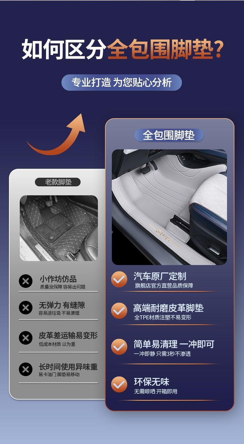 Suitable for BYD Yuan PLUS, full-coverage carpet-style car floor mats, dual-row, original car color, car mats