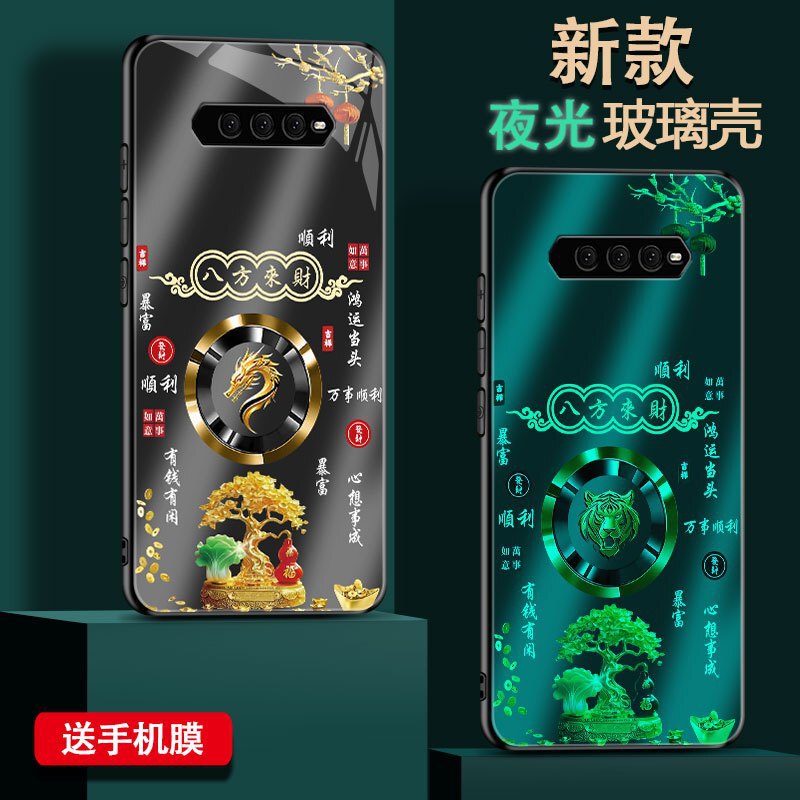 Black Shark 4 Mobile Phone Case Luminous Black Shark 4Pro Glass Case New Zodiac Luminous Silicone Ultra-Thin All-Inclusive National Style High