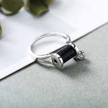 ��ָ����ɫС��s925�y��� ���s�r���{ɰʯ�yƷ�ʯ��ɰָ�h���l