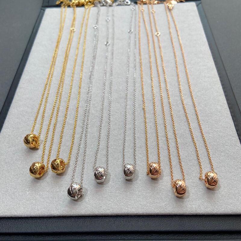 V gold high quality 2023 new Xiaoxiang Coco diamond necklace Cnc Seiko small gold bead pendant factory direct sales