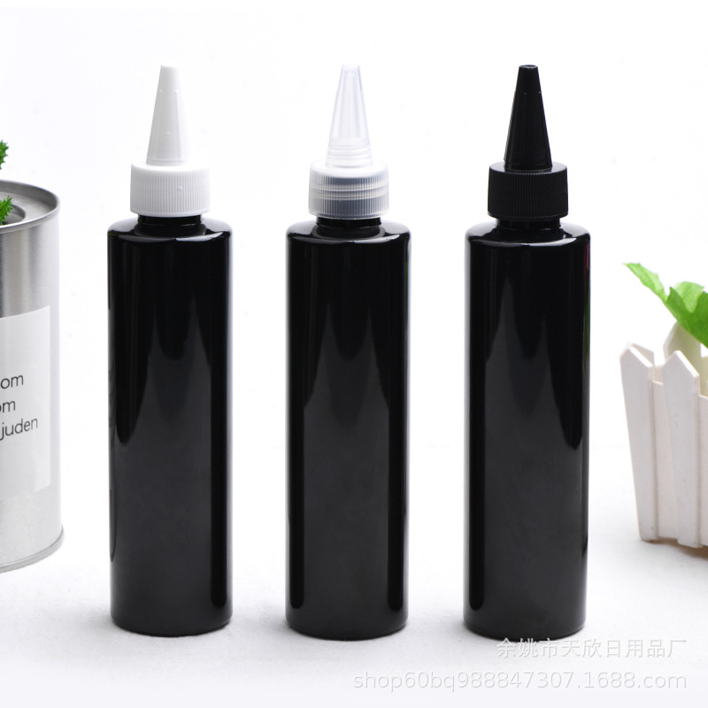 180ML平肩尖嘴盖挤压瓶 沐浴露分装瓶 宠物瓶 美发发胶塑料空瓶