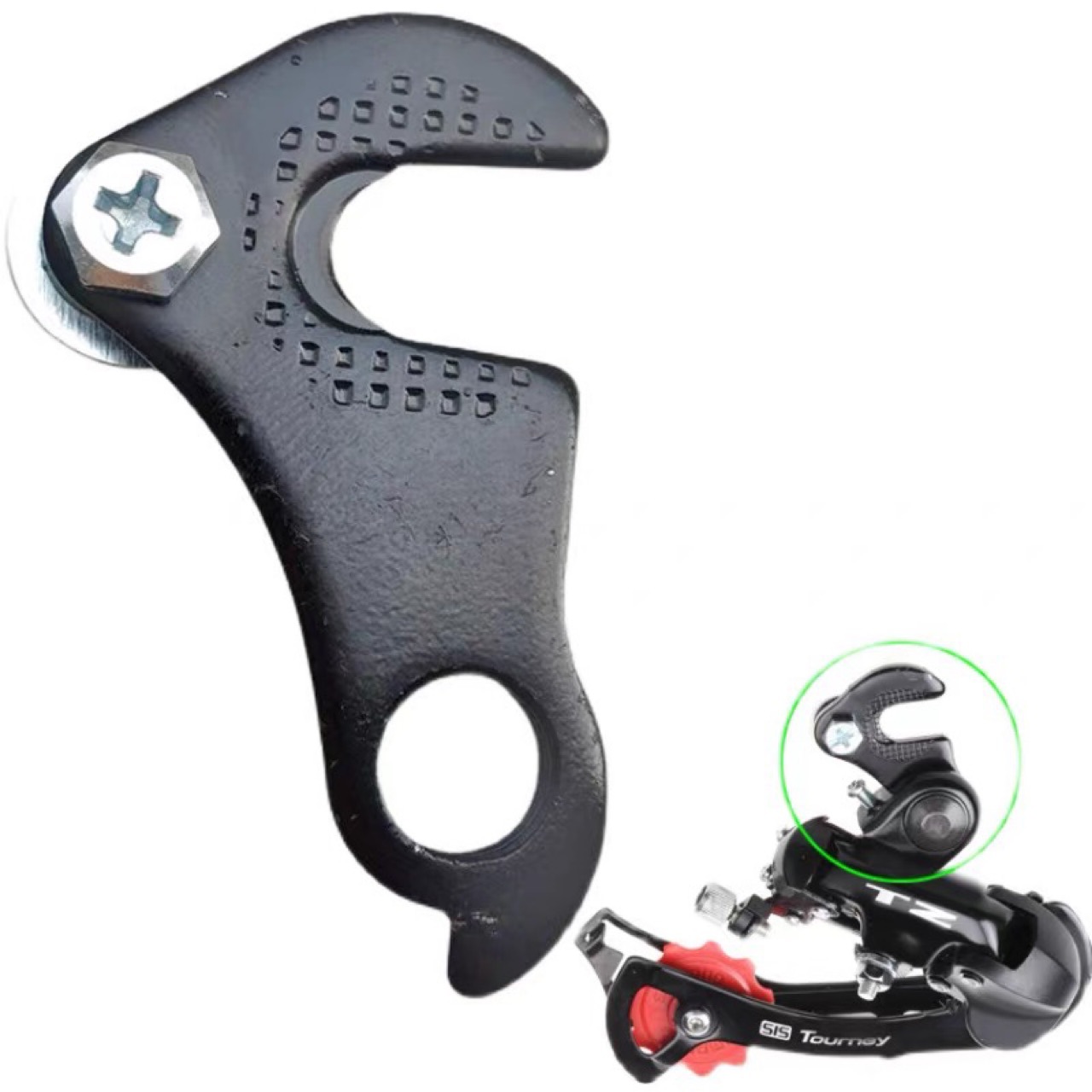 Mountain bike eye dial hook transmission straight hook piece mountain bike rear dial hook bicycle governor hook