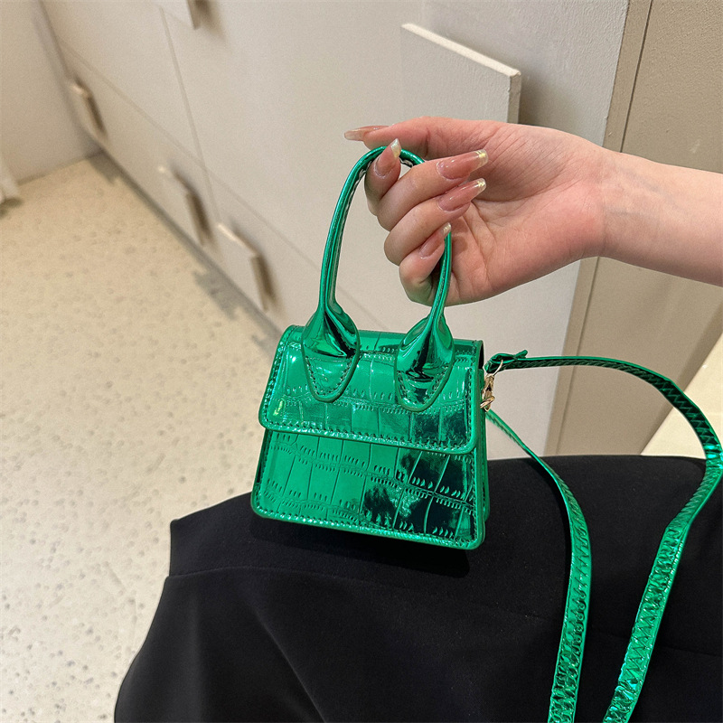 2023夏新款時尚石頭紋手提單肩斜挎小方包包女包支持大量批發混批