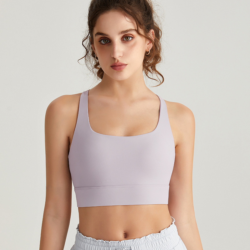 Nuevo sujetador deportivo de Weiman, top de yoga transpirable sin broches para verano, sujetador deportivo con espalda hermosa y tiras cruzadas huecas