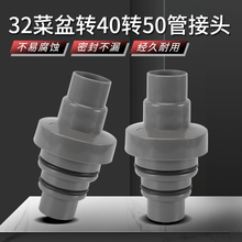 厨房水槽50下水管洗衣机40排水管转换32MM防臭防返水多功能转接头