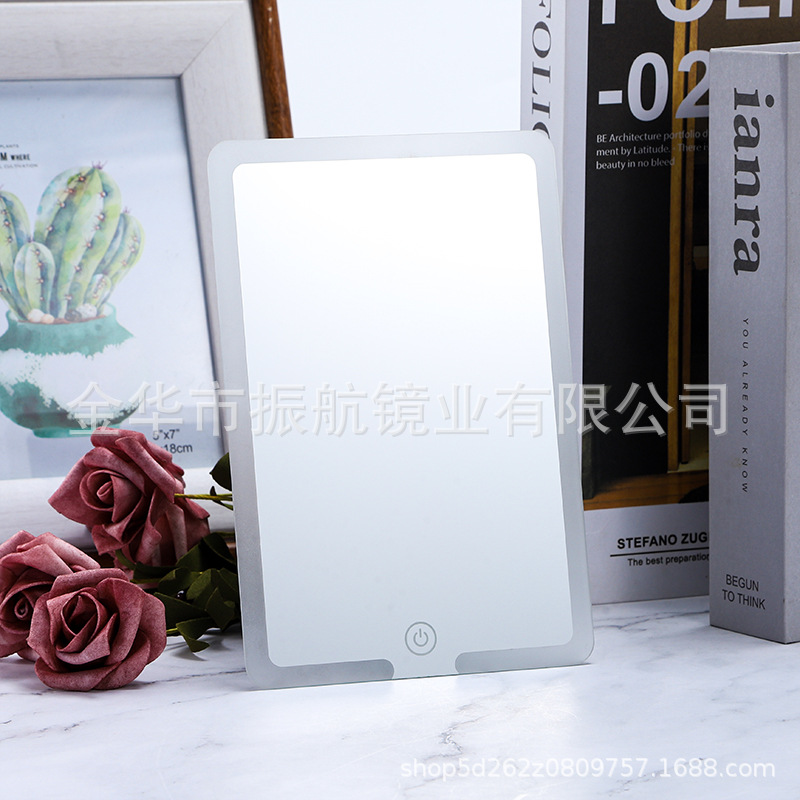 LED镜片圆形心形镜子异性化妆镜玻璃片加工磨砂丝印贴片美颜镜