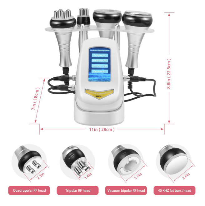 Instrumento adelgazante 4 en 1 transfronterizo de 40K cuidadosamente seleccionado, instrumento de masaje y reducción de grasa para moldear el cuerpo, instrumento de belleza de presión negativa para el rostro