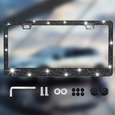 U. S.-Canada-Mexico Universal Diamond License License plate holder/license plate holder - single-piece-black
