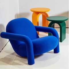 北欧中古デザイナーカジュアルソファドーパミンミニクリーム風シングルチェアリビングルーム寝室ベランダアームチェア
