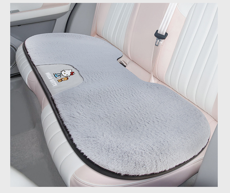 Car Plush Cushion Three-piece Winter Warm Cartoon Wool Cushion Car Cushion Thickened Cushion Fashionable Small Square Cushion