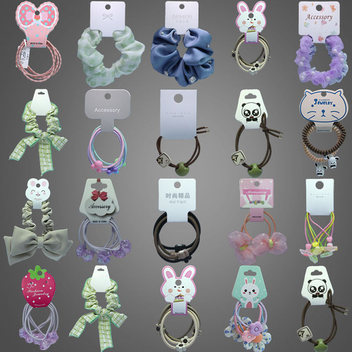 100 pieces of factory diy hair accessory card paper hair rope hair ring tag necklace card head decoration packaging folding white card 