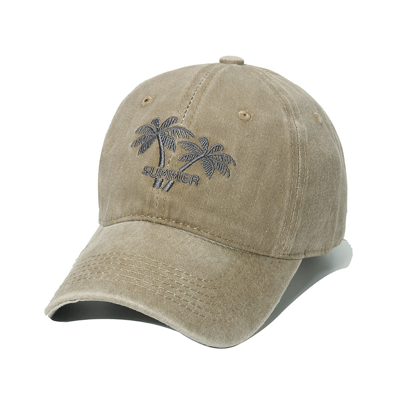 Daily Occasion Men's Retro Coconut Tree Embroidery Baseball Cap