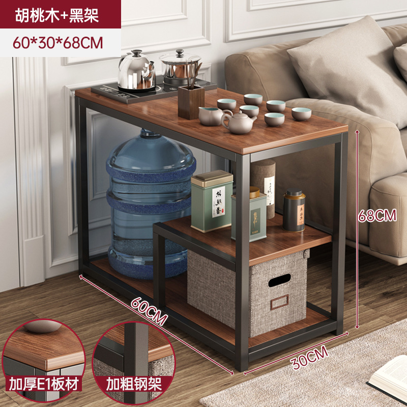 Sofá lado armario lateral pequeño tablero de té móvil sala de estar almacenar mesa pequeña simple estante de cabecera de cama armario de té