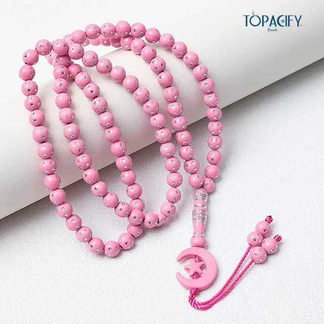 礼拜念珠泰斯比哈99粒手工串珠阿拉伯礼拜赞珠中东Misbaha饰品