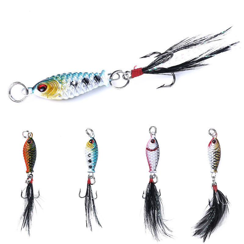 Mini Lead fish iron plate Lure 2.5cm/4g Micro substance Bionic Long shot freshwater Reservoir Go fishing Road sub- Bait