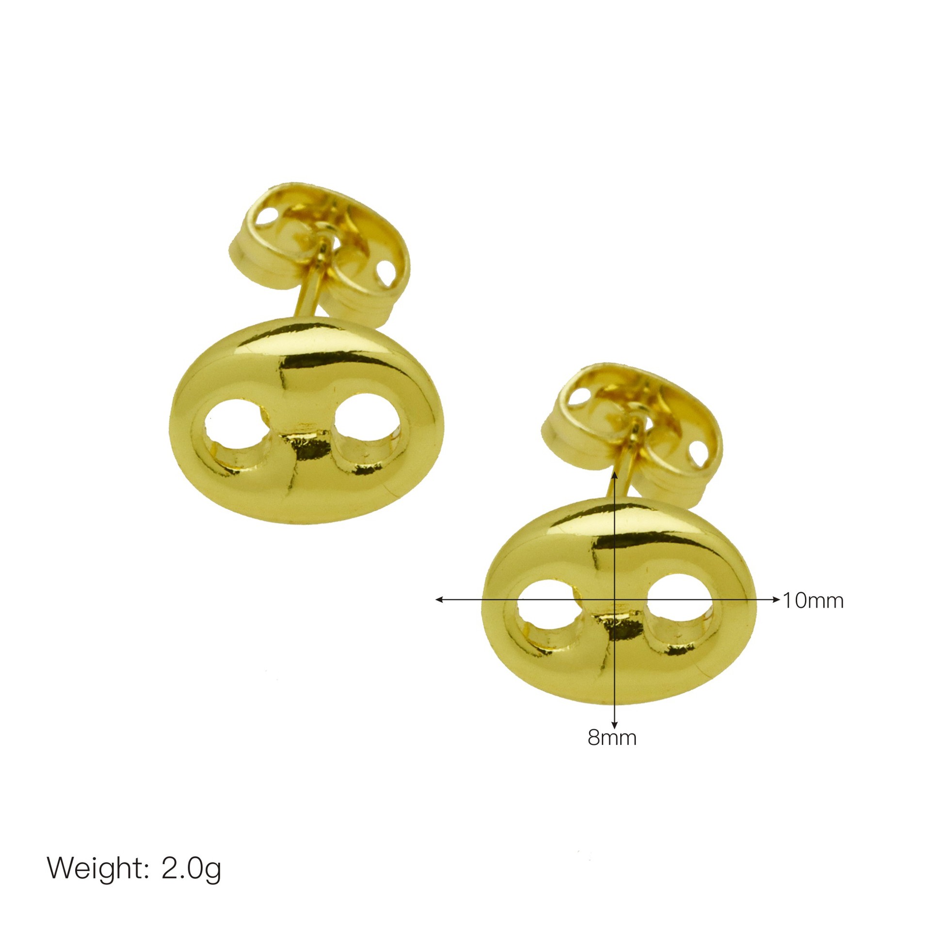 Ear Studs Classification 1 Pair Quantity Holiday, Daily Occasion 1 Pair Cute Modern Style Pig Nose Copper Ear Studs