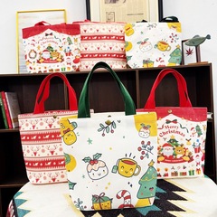 クリスマスプレゼント袋平安夜平安果包装袋クリスマスリンゴ袋手提げ小プレゼント袋キャンバスバッグ