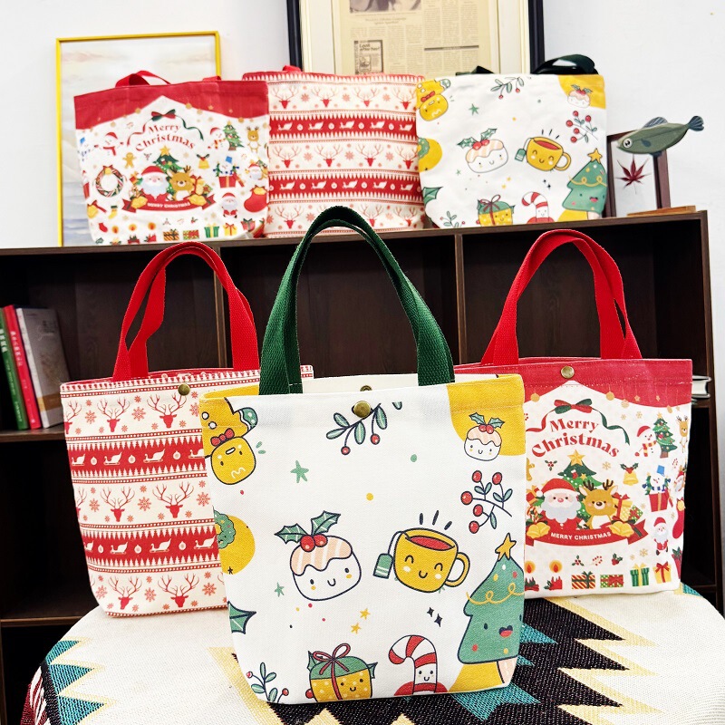 クリスマスプレゼント袋平安夜平安果包装袋クリスマスリンゴ袋手提げ小プレゼント袋キャンバスバッグ|undefined