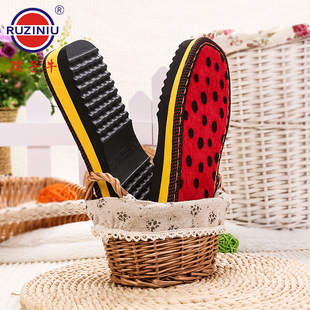Ruziniu Silk Surface Clone Sole Non-Slip Wear-Resistant Hook Shoes Wool Slippers Hand-Woven Wool Sole