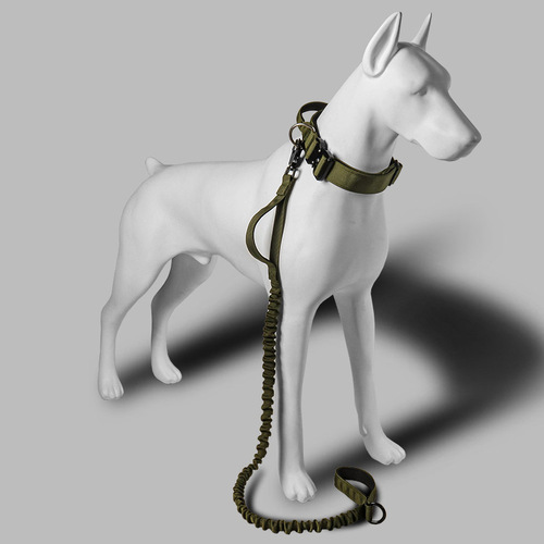 Carefully selected explosion-proof tactical leash tactical collar large dog training elastic retractable pet leash