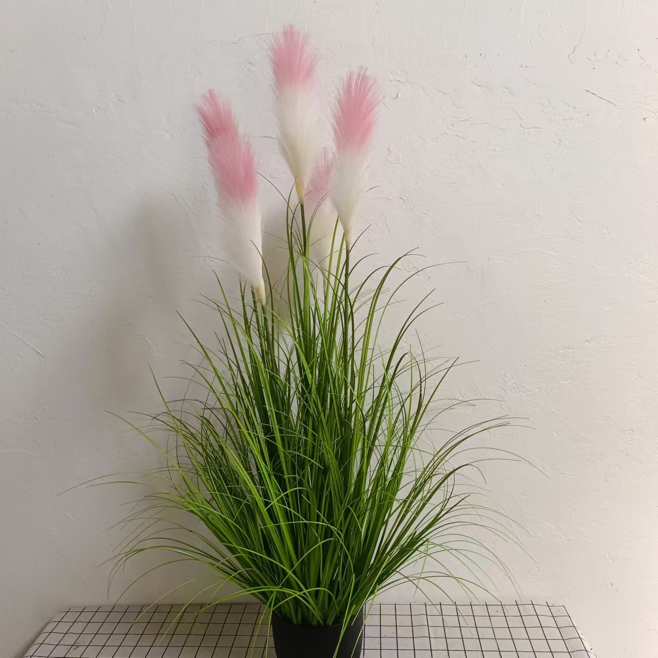 Plantas de caña artificiales verdes falsas plantas de césped decoración doméstica césped accesorios de fotografía decoración de suelo bonsai flores interior image 11