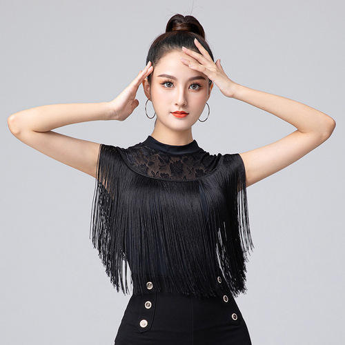 Liu Fang's same style body suit with matching body shape etiquette mesh tassel tassel gold same style body suit Liu Fang's body suit shape