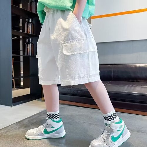 Men's Summer Thin Ice Silk Casual Streetwear 2024 New Style Outerwear Sport Five-Finger Shorts
