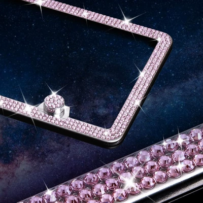 Diamond License Plate Frame Rhinestone Decorative | License plate holder/license plate holder