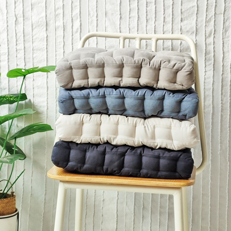 新款雪花绒手工坐垫简约椅子坐垫方形办公室坐垫