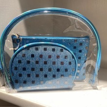 网红款精致韩版PVC三件套便携外出旅行洗漱护肤品透明外贸化妆包