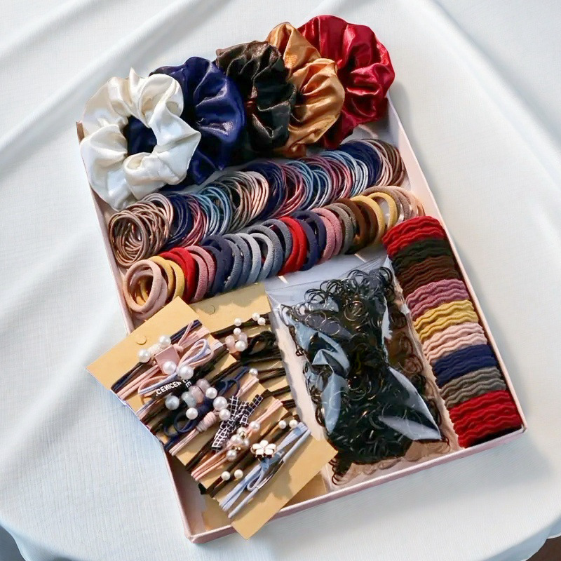 Set de joyería para el cabello 1087 piezas, ligas, cintas y accesorios simples para niñas