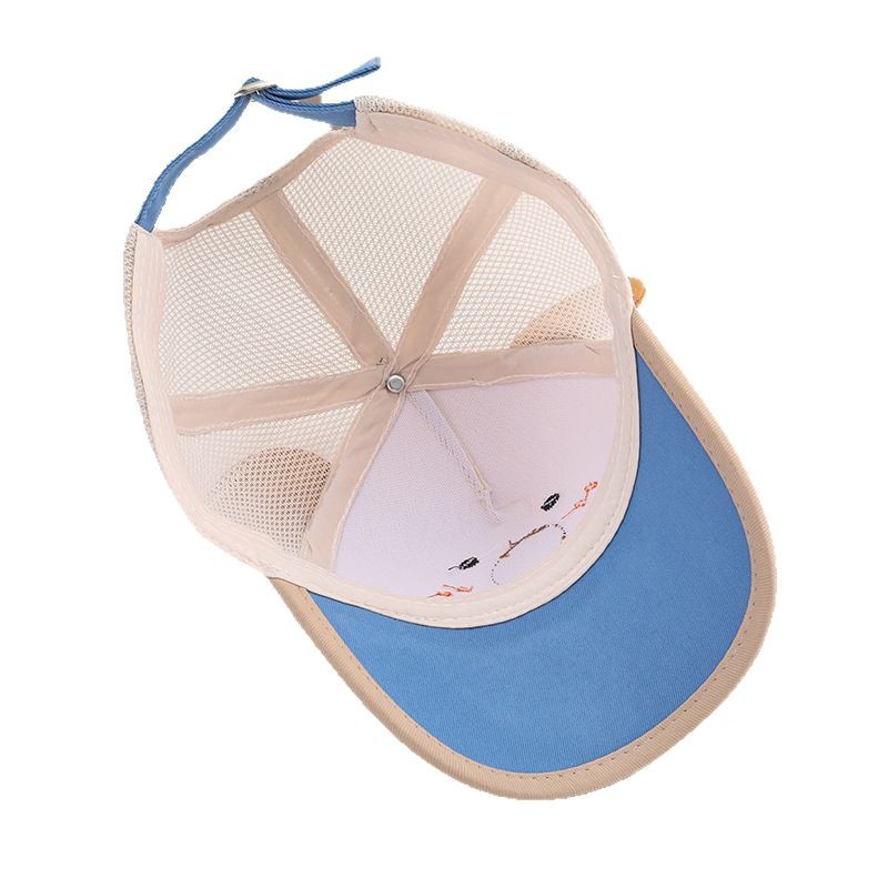 Gorras de visera para niños, sombreros para niños, malla de verano, transpirable, dibujos animados lindos, gorras de béisbol para niñas, sol de viaje
