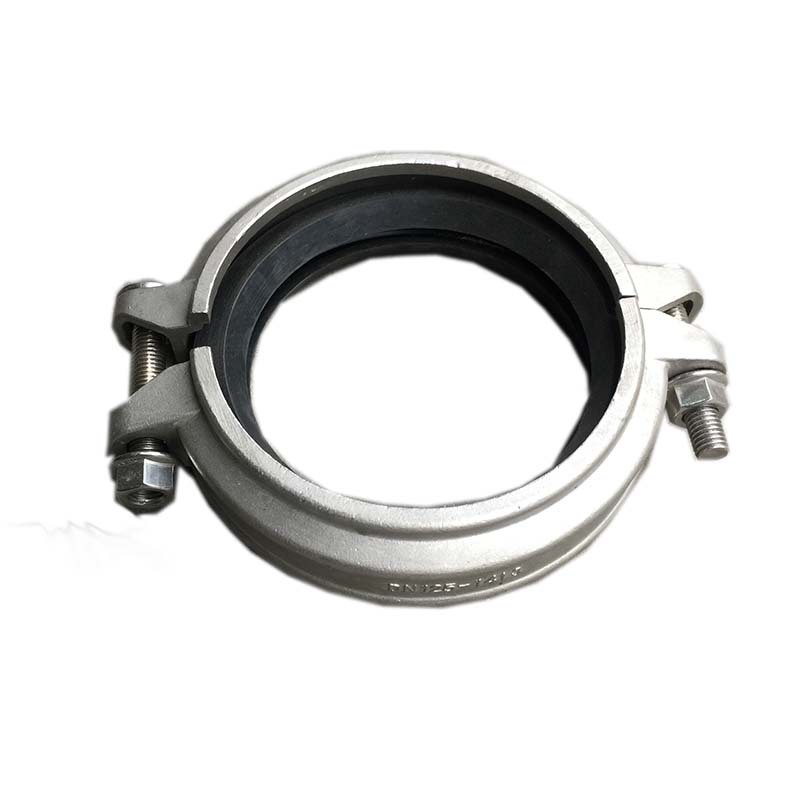 304不锈钢消防管道沟槽式接头抱箍考贝林双螺栓coupling clamp