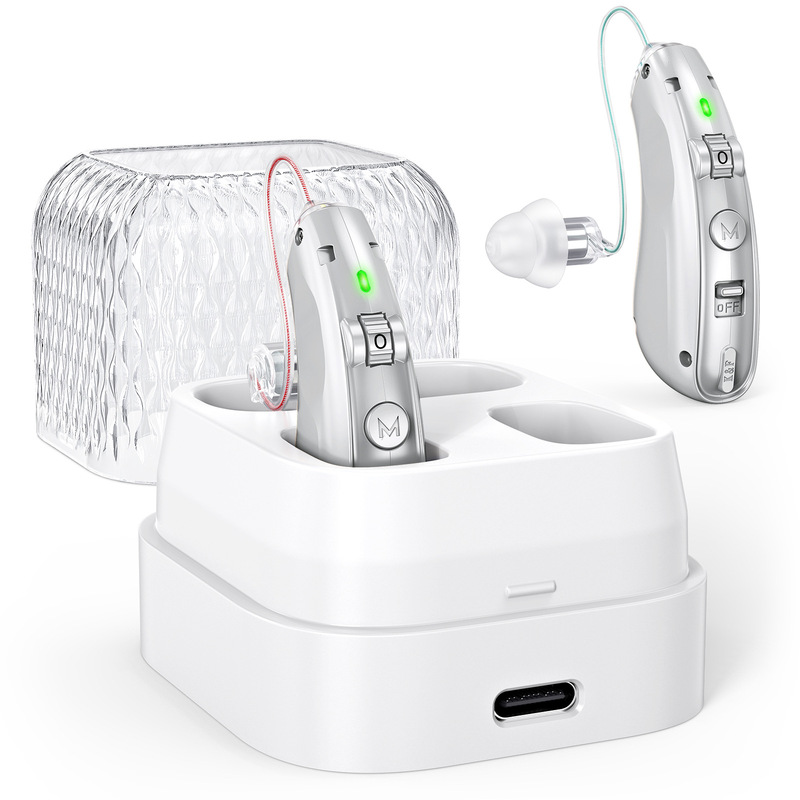 高齢者補聴器充電ケース付き成人音声アンプ耳背式補聴器クロスボーダーは卸売りが望ましい|undefined