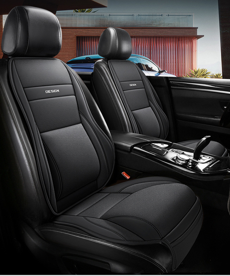 Cross-Border Special Supply of Car Seat Cushions for Five Seats, Universal with Lumbar Support and Leg Rest, Four-Season Universal Car Seat Cushions, Breathable Seat Covers
