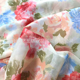小清新雪纺布料繁花夏季中式数码印花碎花连衣裙裙子服装面料