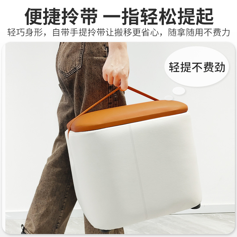 Taburete pequeño hogar Moderno simple sofá taburete bajo taburete cuadrado bolsa suave Internet celebridad pequeño cambio de zapatos taburete sala de estar banco pequeño