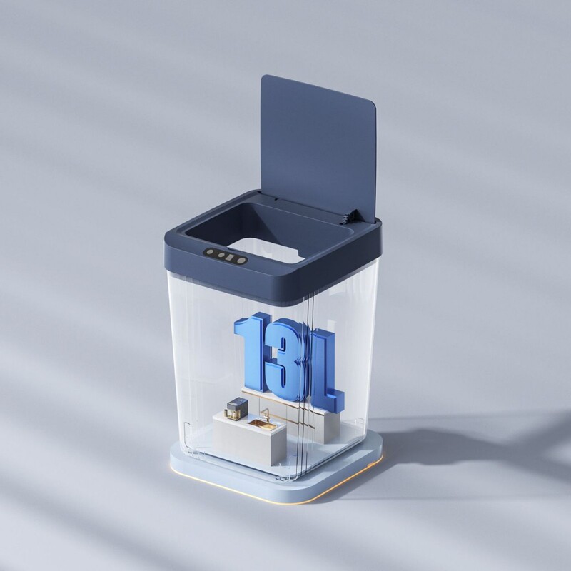 2025 New 13L Smart Trash Can Household Inductive Toilet Bathroom Battery Version 2025 New 13L Smart Trash Can Household Inductive Toilet Bathroom Battery Version